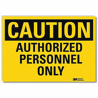 LYLE U41065RD10X7 Caution Sign 7inx10inReflective Sheeting
