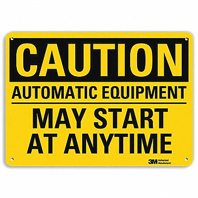 LYLE U41067RA14X10 Safety Sign 10 in x 14 in Aluminum