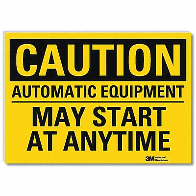 LYLE U41067RD14X10 Caution Sign 10in x 14in Reflective Sheeting