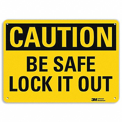 LYLE U41075NA14x10 Caution Sign 10 in x 14 in Aluminum