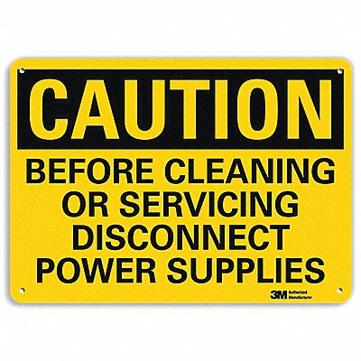 LYLE U41081RA10X7 Safety Sign 7 in x 10 in Aluminum