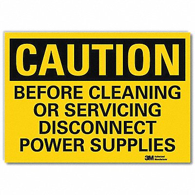 LYLE U41081RD14X10 Safety Sign 10 in x 14 in Reflective Sheeting