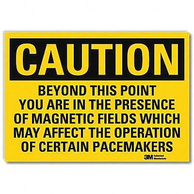 LYLE U41085RD7X5 Caution Sign 5inx7in Reflective Sheeting