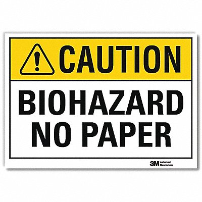 LYLE U41088RD14X10 Caution Sign 10in x 14in Reflective Sheeting