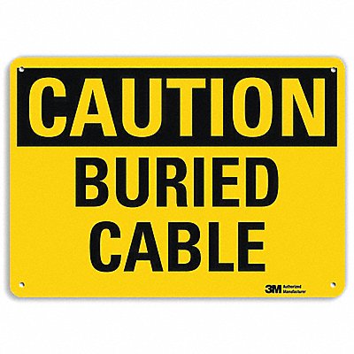 LYLE U41098NP10X7 Caution Sign 7 in x 10 in Plastic