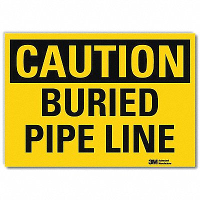 LYLE U41102RD10X7 Caution Sign 7 in x 10 in Reflective Sheeting