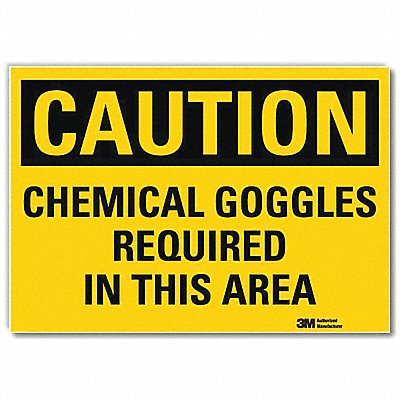 LYLE U41112RD10X7 Caution Sign 7 in x 10 in Reflective Sheeting