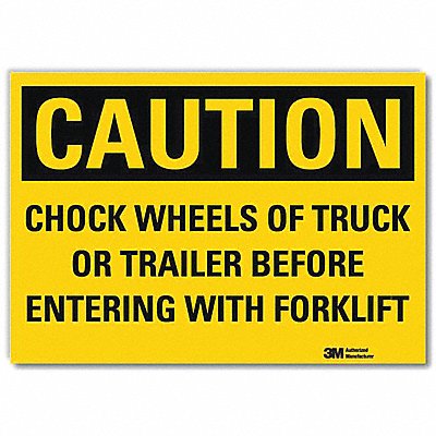 LYLE U41128RD7X5 Safety Sign 5inx7in Reflective Sheeting