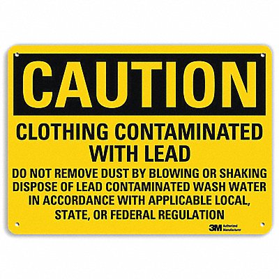 LYLE U41136NP14X10 Caution Sign 10 in x 14 in Plastic