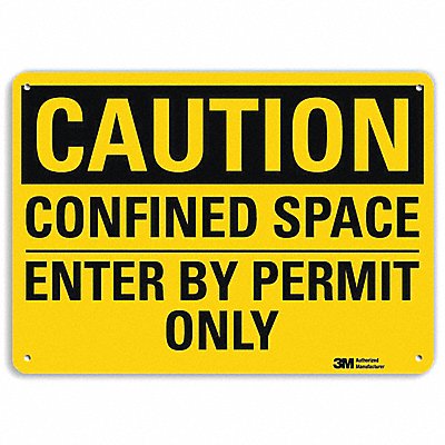LYLE U41140RA10X7 Safety Sign 7 in x 10 in Aluminum