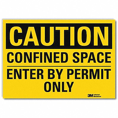 LYLE U41140RD14X10 Caution Sign 10x14in Reflective Sheeting