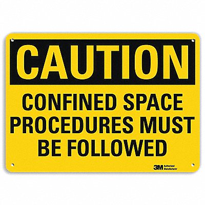 LYLE U41143NP10X7 Caution Sign 7 inx10 in Plastic
