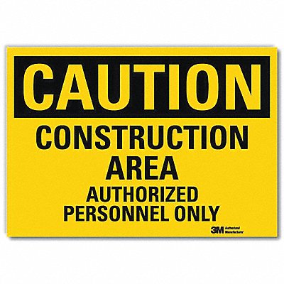 LYLE U41147RD10X7 Safety Sign 7 in x 10 in Reflective Sheeting
