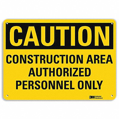 LYLE U41148RA10X7 Safety Sign 7 in x 10 in Aluminum
