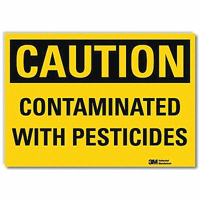LYLE U41154RD10X7 Caution Sign 7 in x 10 in Reflective Sheeting