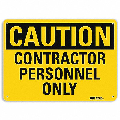 LYLE U41155RA14X10 Safety Sign 10 in x 14 in Aluminum