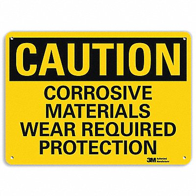 LYLE U41160RA10X7 Safety Sign 7 in x 10 in Aluminum
