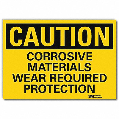 LYLE U41160RD14X10 Caution Sign 10in x 14in Reflective Sheeting