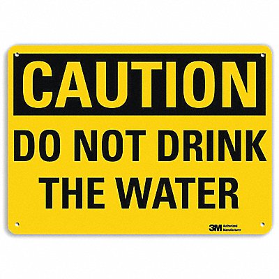 LYLE U41168RA10X7 Safety Sign 7 in x 10 in Aluminum