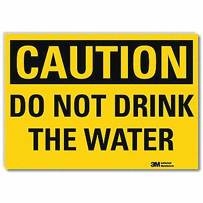 LYLE U41168RD14X10 Safety Sign 10 in x 14 in Reflective Sheeting