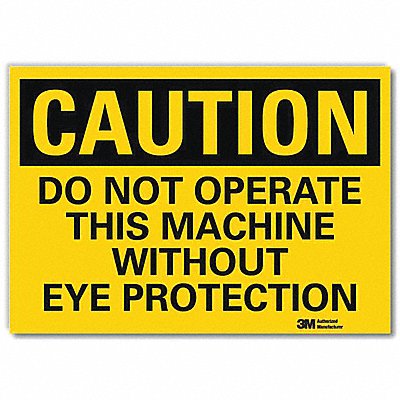 LYLE U41189RD14X10 Caution Sign 10in x 14in Reflective Sheeting