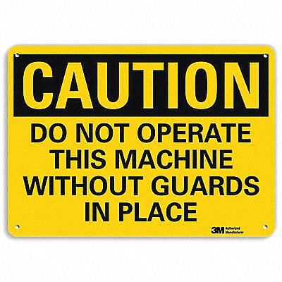 LYLE U41190RA10X7 Safety Sign 7 in x 10 in Aluminum