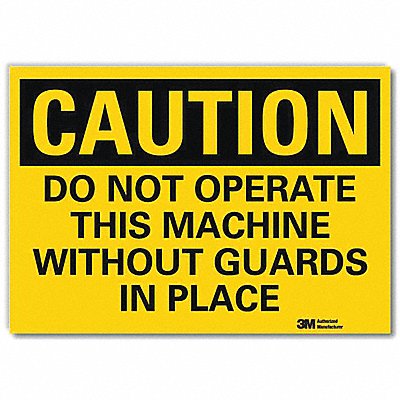 LYLE U41190RD7X5 Safety Sign 5inx7in Reflective Sheeting