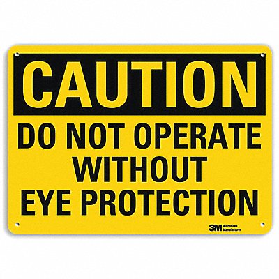 LYLE U41194NA10x7 Caution Sign 7 in x 10 in Aluminum