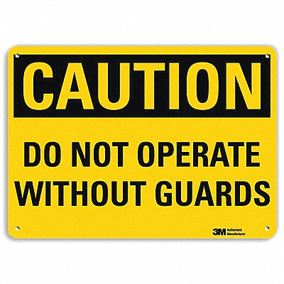 LYLE U41196RA10X7 Safety Sign 7 in x 10 in Aluminum