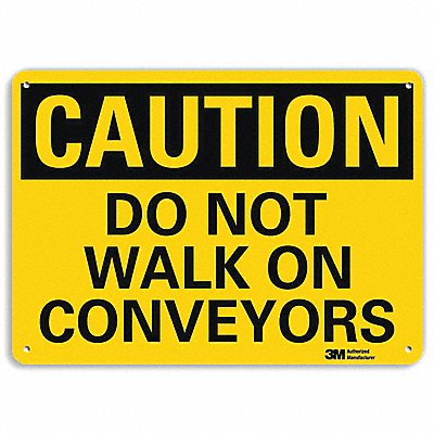 LYLE U41209RA10X7 Safety Sign 7 in x 10 in Aluminum