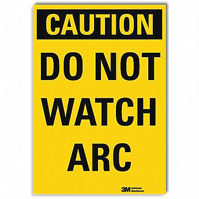 LYLE U41211RD5X7 Caution Sign 7 in x 5 in Reflective Sheeting