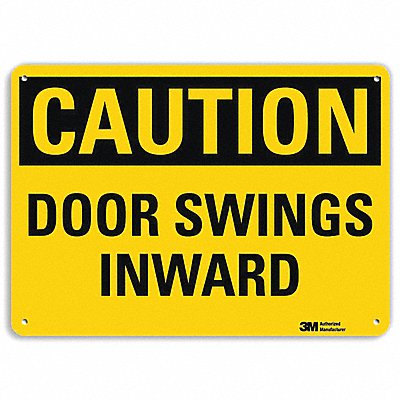 LYLE U41216NA10x7 Caution Sign 7 in x 10 in Aluminum