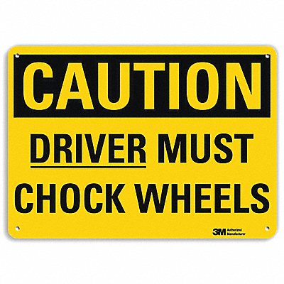 LYLE U41218RA10X7 Safety Sign 7 in x 10 in Aluminum
