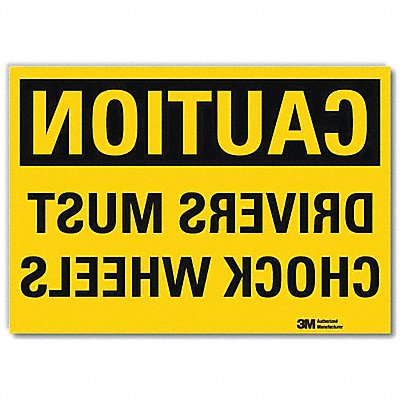 LYLE U41220RD14X10 Safety Sign 10inx14inReflective Sheeting