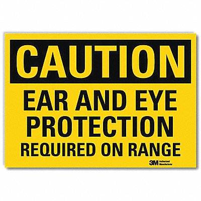 LYLE U41226RD7X5 Caution Sign 5 in x 7 in Reflective Sheeting