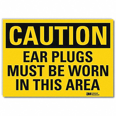 LYLE U41228RD10X7 Caution Sign 7inx10inReflective Sheeting