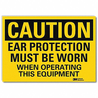 LYLE U41237RD14X10 Caution Sign 10x14in Reflective Sheeting