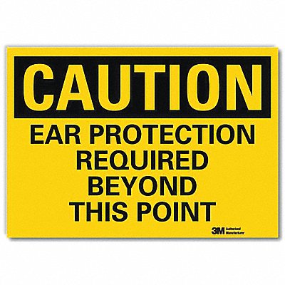 LYLE U41241RD14X10 Caution Sign 10x14in Reflective Sheeting