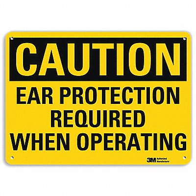 LYLE U41249NA14x10 Caution Sign 10 in x 14 in Aluminum