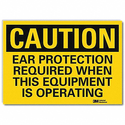 LYLE U41252RD7X5 Caution Sign 5 in x 7 in Reflective Sheeting