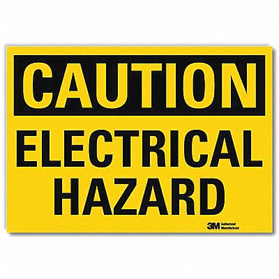 LYLE U41254RD7X5 Caution Sign 5inx7in Reflective Sheeting