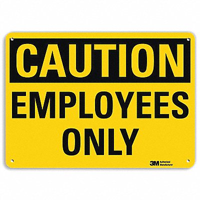LYLE U41258RA14X10 Safety Sign 10 in x 14 in Aluminum
