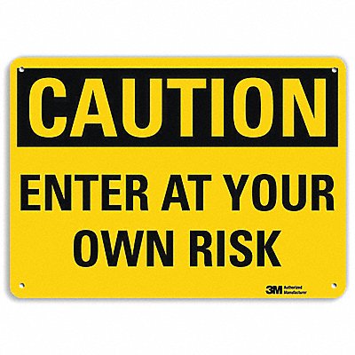 LYLE U41259RA10X7 Entrance Sign 7 in x 10 in Aluminum
