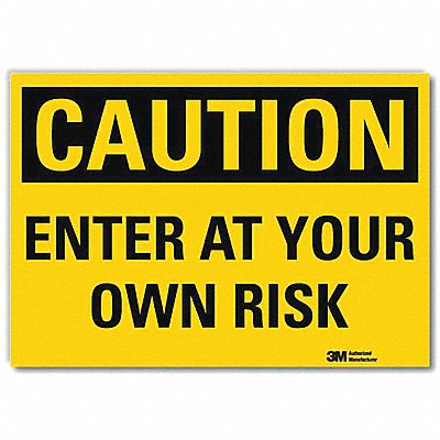 LYLE U41259RD14X10 Entrance Sign 10in x 14in Reflective Sheeting