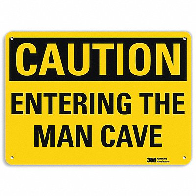 LYLE U41260NP14X10 Caution Sign 10 in x 14 in Plastic