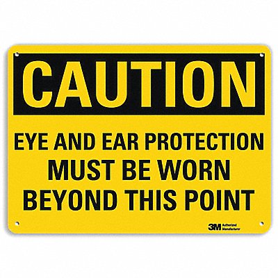 LYLE U41268NP10X7 Caution Sign 7 in x 10 in Plastic