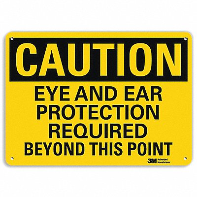 LYLE U41270RA10X7 Safety Sign 7 in x 10 in Aluminum