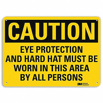 LYLE U41275RA10X7 Safety Sign 7 in x 10 in Aluminum