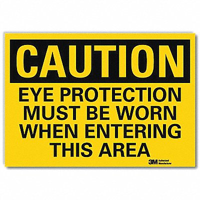 LYLE U41280RD10X7 Caution Sign 7 in x 10 in Reflective Sheeting