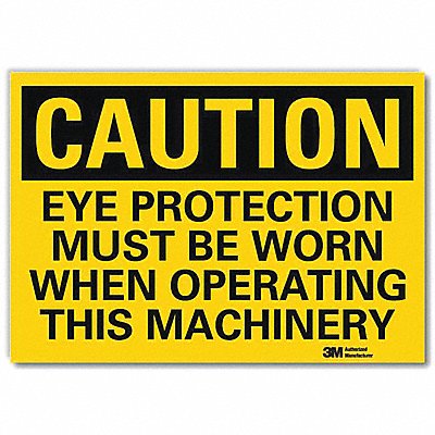 LYLE U41281RD14X10 Caution Sign 10in x 14in Reflective Sheeting